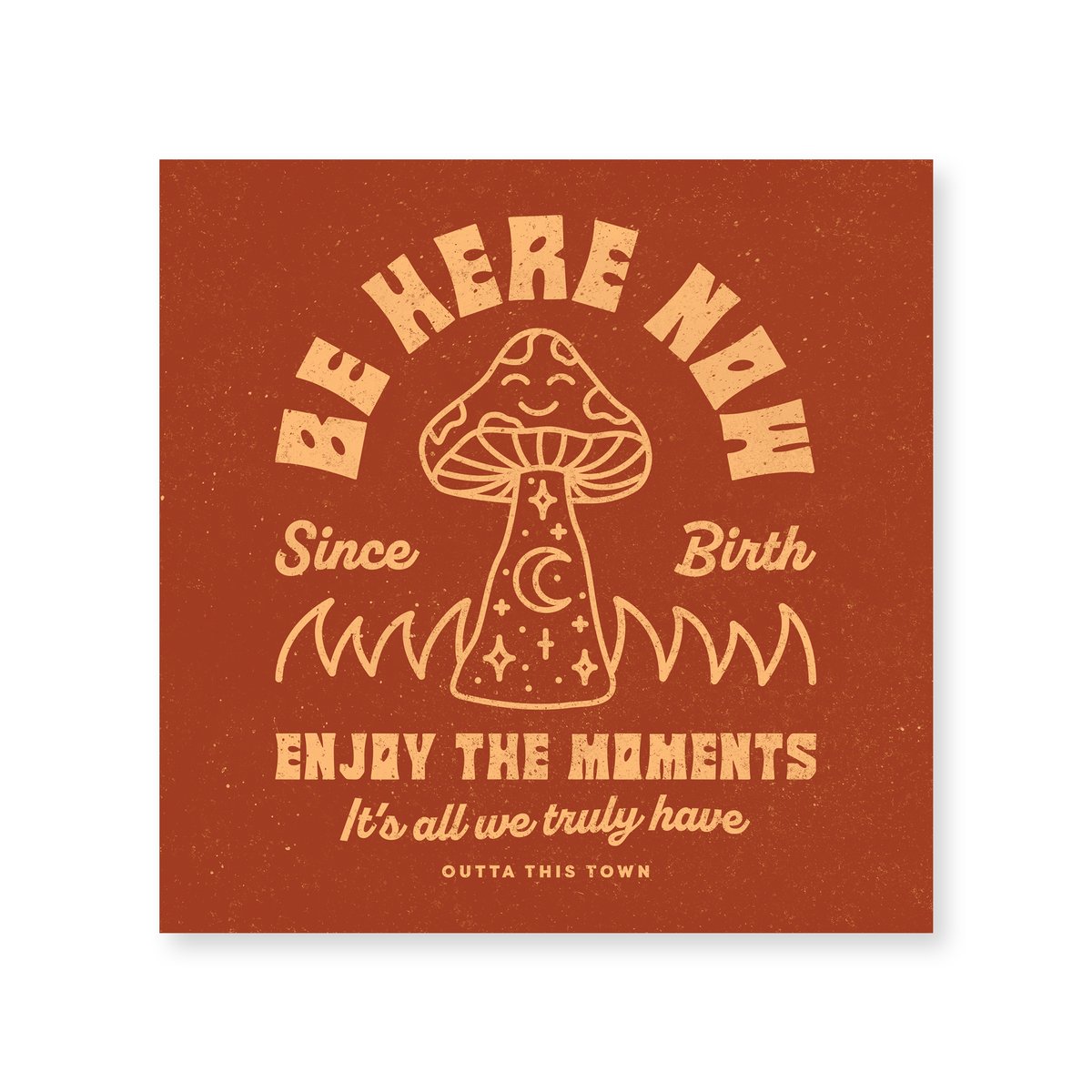 Image of Be Here Now Art Print | 6" x 6" | 🍄