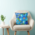 Forget Me Not Throw Pillow