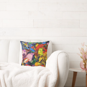 Image of Pansy Petals Throw Pillow