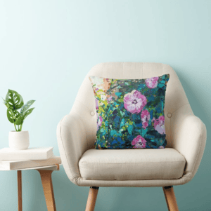 Image of Light And Hibiscus On Kirk Avenue Throw Pillow