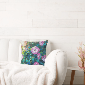 Image of Light And Hibiscus On Kirk Avenue Throw Pillow