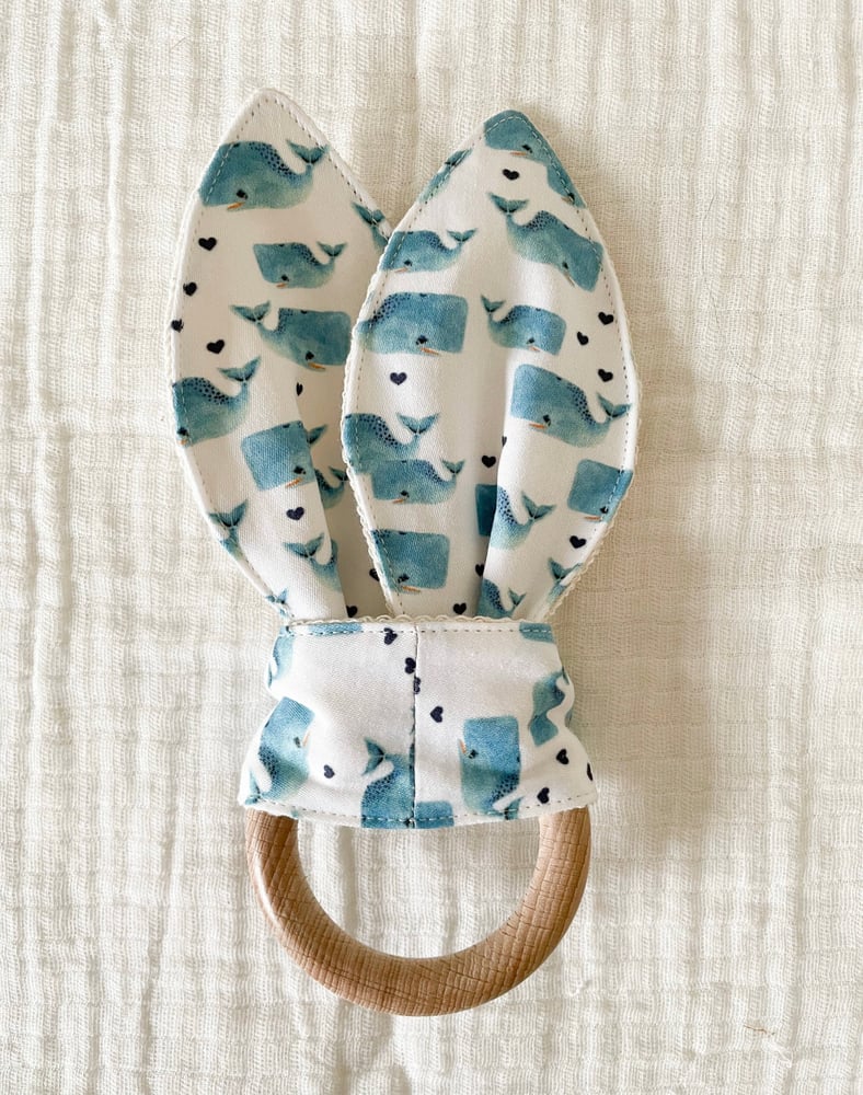 Image of Organic Bunny Teether - Whales