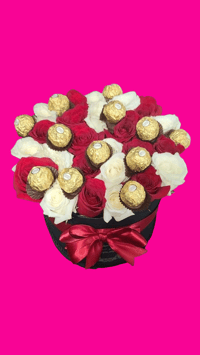 Arreglo de Rosas con Chocolates | Arrangement with Roses with Chocolates 2