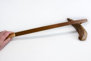 Image of Handcrafted Wooden Back Scratcher, Back Massager, Parent Gift, Maple and Walnut Backscratcher