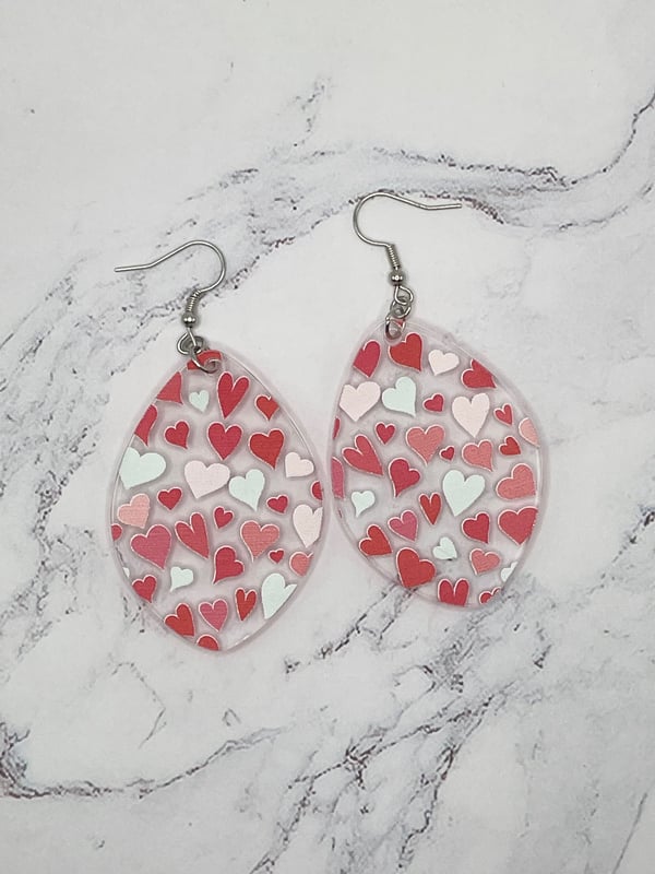 Image of Valentine's Day Football Shaped Earring