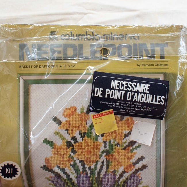 Basket of Daffodils Needlepoint Kit