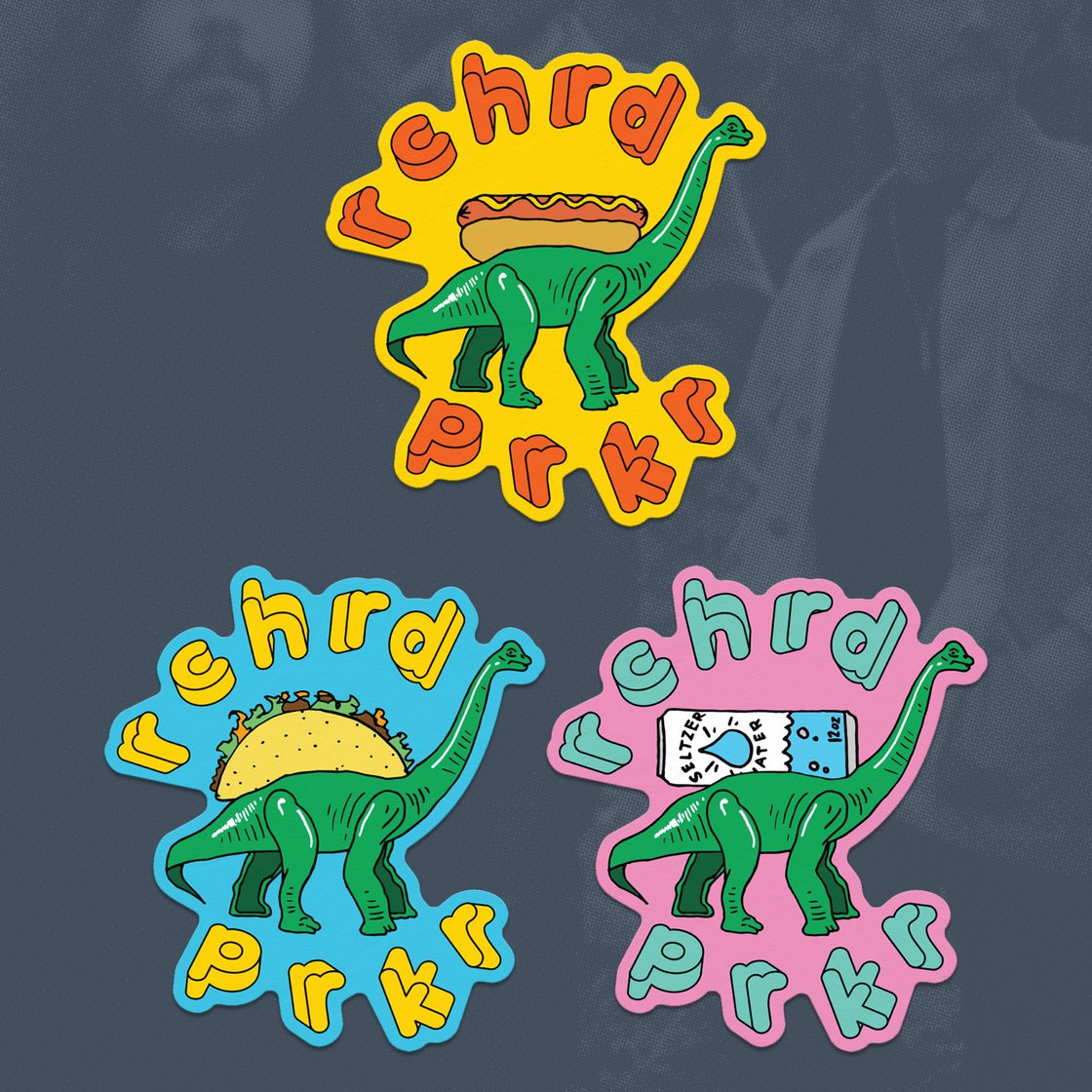 Image of "weeniesaurus" sticker pack
