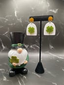 Image 1 of Glitter Shamrock Earrings