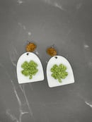 Image 3 of Glitter Shamrock Earrings