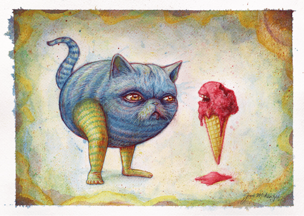Image of "Ice Cream Cat"  Giclee Print  Signed -   Limited Edition of 200