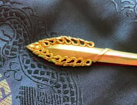 Image 2 of Manjushri's Sword of Awareness • Shrine Adornment • Gold Colored • 6 inches with Stand