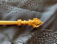 Image 3 of Manjushri's Sword of Awareness • Shrine Adornment • Gold Colored • 6 inches with Stand