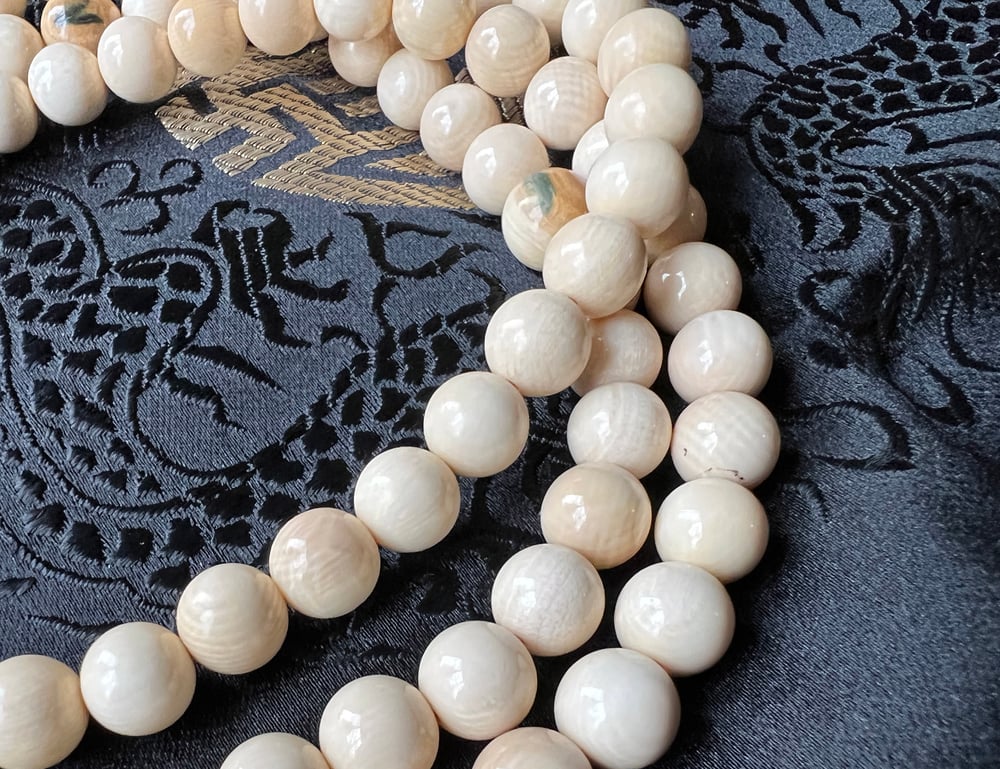 Woolly Mammoth Buddhist Wrist Mala • 8mm • 27 beads • Rare & Unique