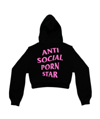 Image 4 of ANTI SOCIAL STAR CROPPED HOODIE