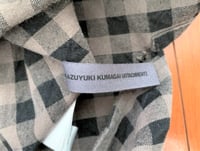 Image 3 of Kazuyuki Kumagai Attachment cotton/linen check shirt, size 2 (M)