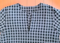 Image 2 of Kazuyuki Kumagai Attachment cotton/linen check shirt, size 2 (M)