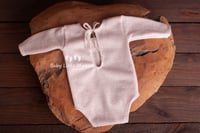 Image 2 of Newborn body long buttons beige