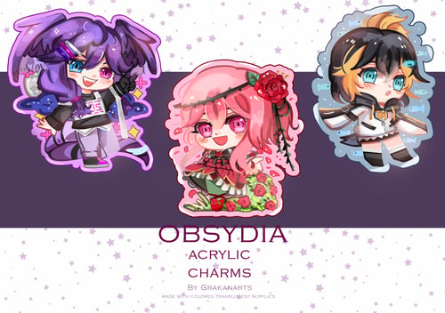 Image of Nijisanji En Obsydia Acrylic Charms