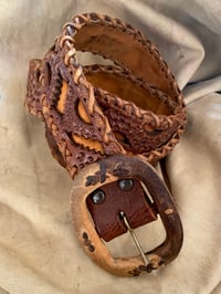 Image 1 of VINTAGE HANDMADE MEXICAN BELT