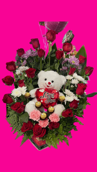 Rosas con Oso | Roses with Bear 