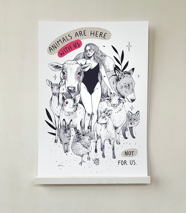 WITH US – A4 FineArt Print