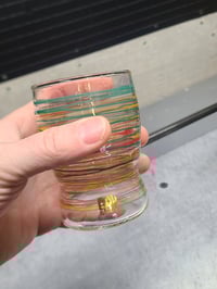 Image 4 of 8oz wrapped cup in red, yellow, and green