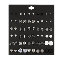 30 Pairs of Earring Studs white roses 