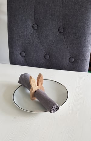 Image of Wooden Bunny Ears Napkin Ring (set of 2)