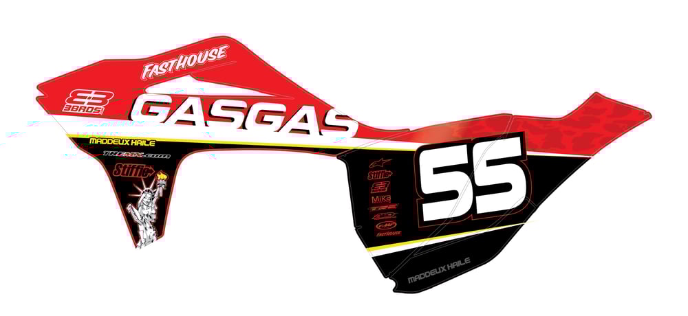 GASGAS "WHITE LINES" MX Graphics Series • 2022-2023 GASGAS MCF250-450