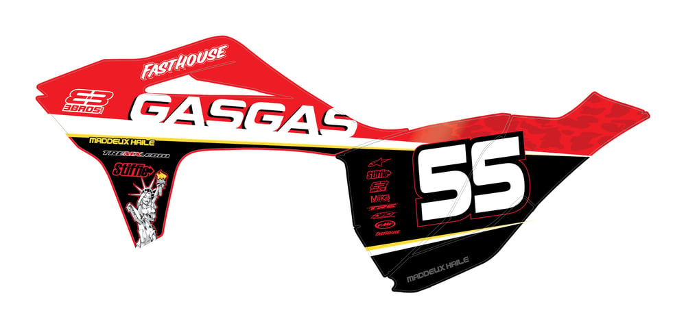 GASGAS "WHITE LINES" MX Graphics Series • 2022-2023 GASGAS MCF250-450