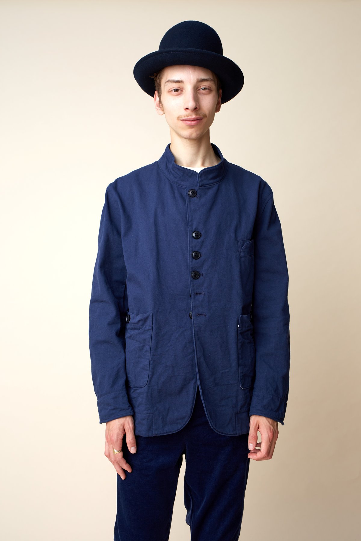 JOHNNY ROOSTER BYRON JACKET - Navy £387.00 | Workhouse England