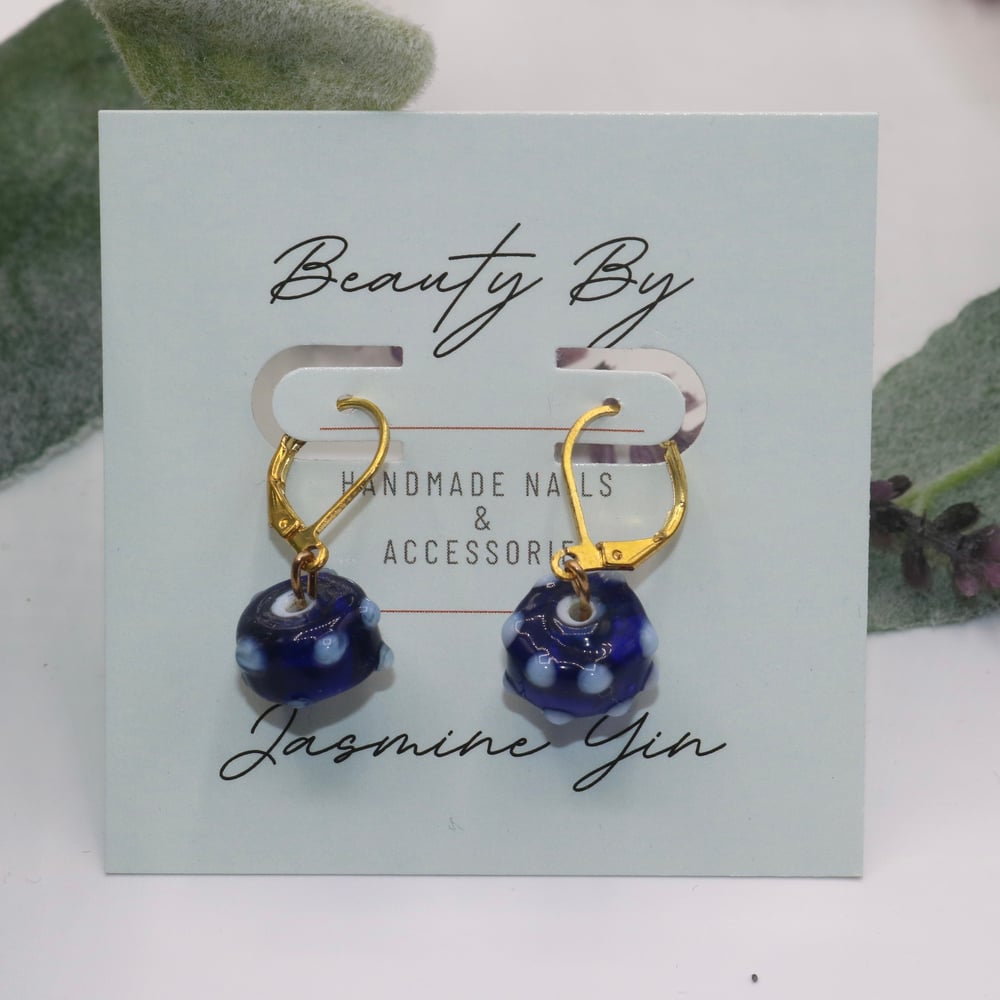 Image of Polka Dotty Huggie Earrings