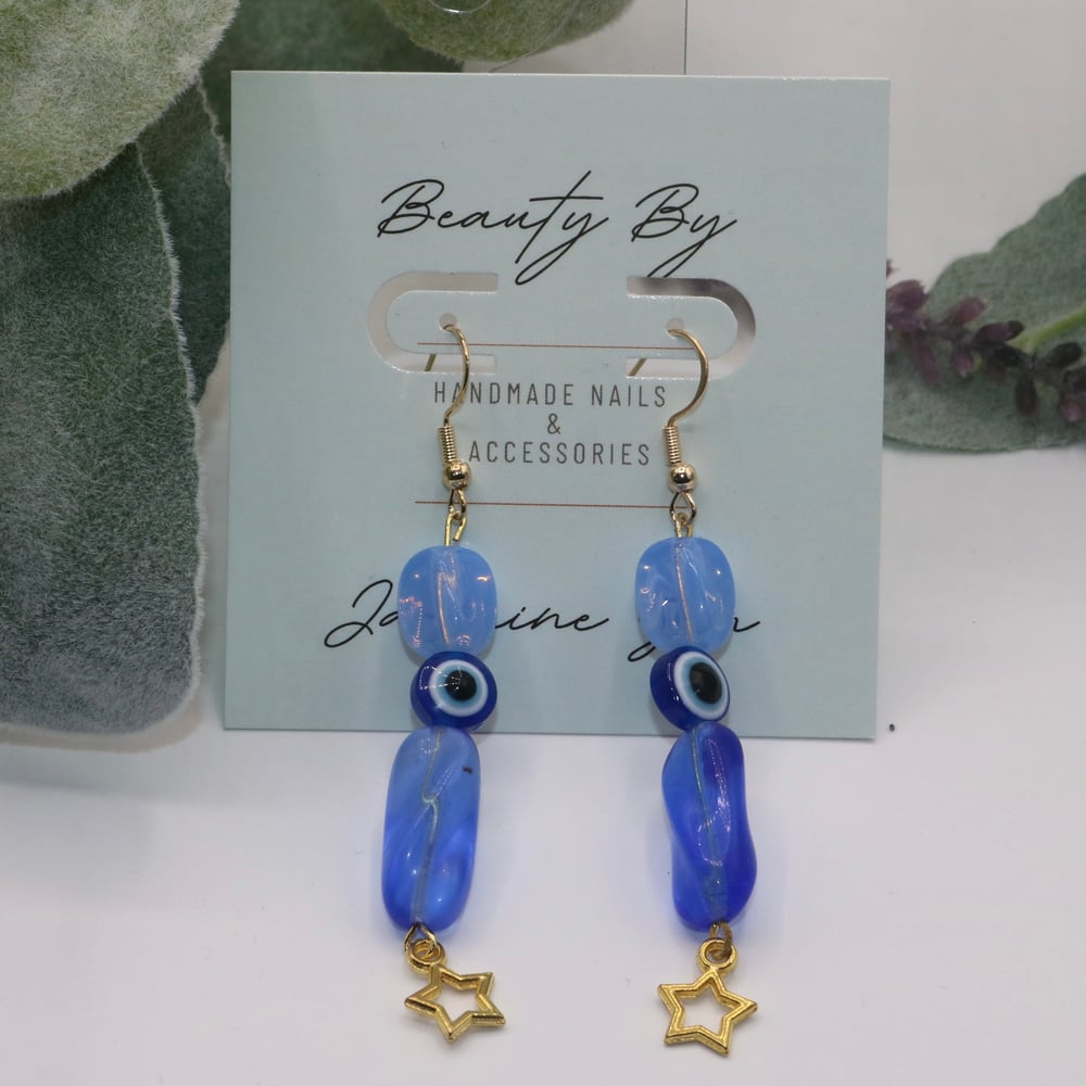 Image of Nazar x Star Drop Earrings