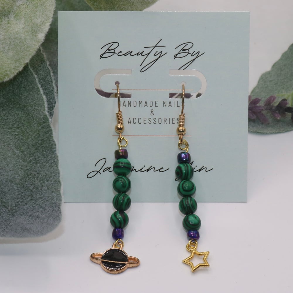 Image of Malachite Drop Earrings