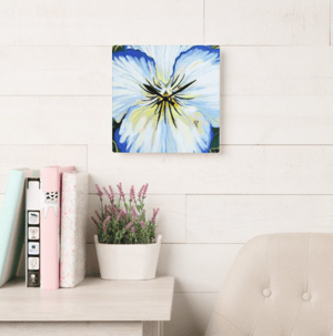 Image of Pansy Acrylic Clock
