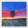 Sunset On Lyona Road Acrylic Clock