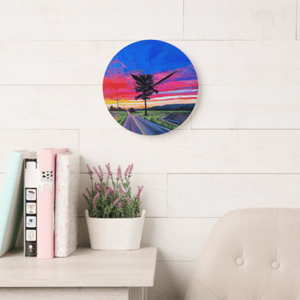Image of Sunset On Lyona Road Acrylic Clock