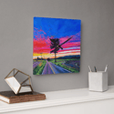 Sunset On Lyona Road Acrylic Clock