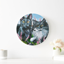 Cat Eyes Acrylic Clock