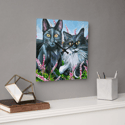 Cat Eyes Acrylic Clock