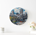 The Cleveland Flats Acrylic Clock