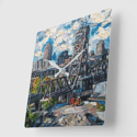The Cleveland Flats Acrylic Clock