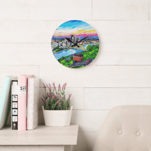 Image of Steel City Sunset Acrylic Clock