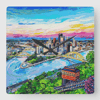 Steel City Sunset Acrylic Clock