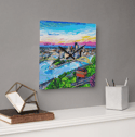 Steel City Sunset Acrylic Clock