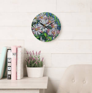 Image of Evelyn's Flowers Acrylic Clock
