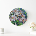 Evelyn's Flowers Acrylic Clock