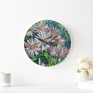 Image of Evelyn's Flowers Acrylic Clock