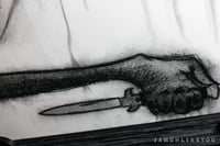 Image 3 of Protection for a Prior Self 18 x 24" [Original Charcoal & Pastel Drawing Framed]