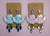 Unicorn Shimmer Angel Clay Earrings